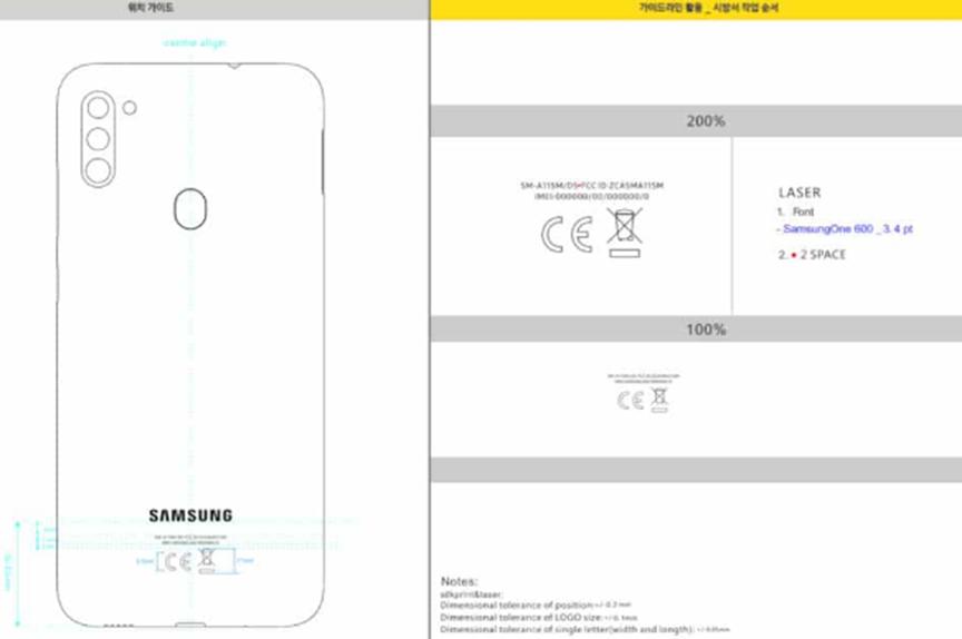 带FCC的Galaxy  A11配备三摄和4000mAh电池