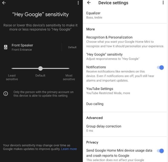 Google最终将让用户调整Hey Google唤醒命令的敏感性