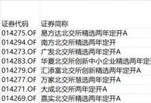 首批北交所基金开始开仓！